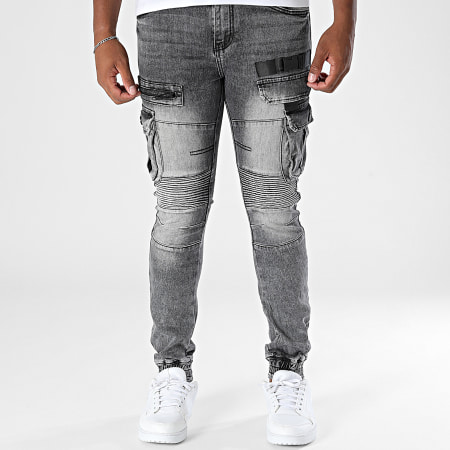 MTX - Pantalon Cargo Jean Slim 996 Gris Anthracite