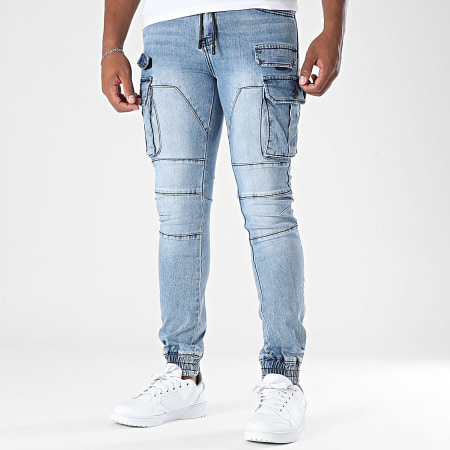 MTX - Pantalon Cargo Jean Slim 038 Bleu Denim