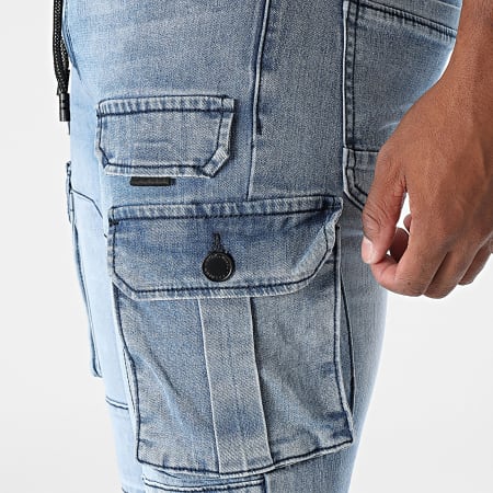 MTX - Pantalon Cargo Jean Slim 038 Bleu Denim