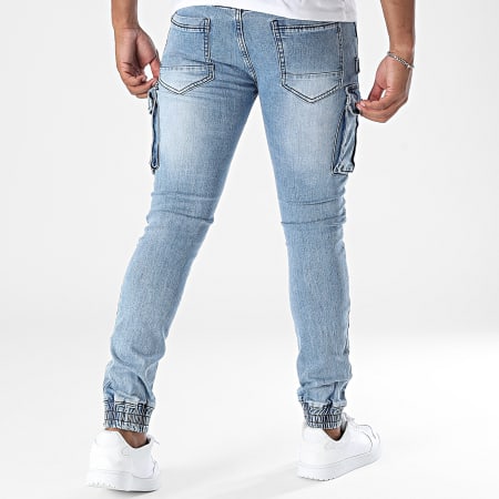 MTX - Pantalon Cargo Jean Slim 038 Bleu Denim