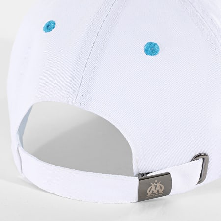 OM - Casquette Logo Fan M25019 Blanc Bleu Clair