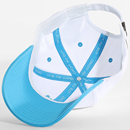 OM - Casquette Logo Fan M25019 Blanc Bleu Clair