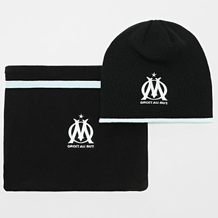 OM - OM HCM139 Confezione cappello e girocollo nero azzurro