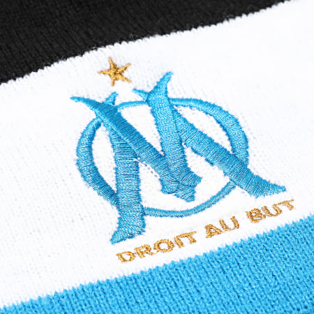 OM - OM HCM138 Set sciarpa e berretto nero bianco blu