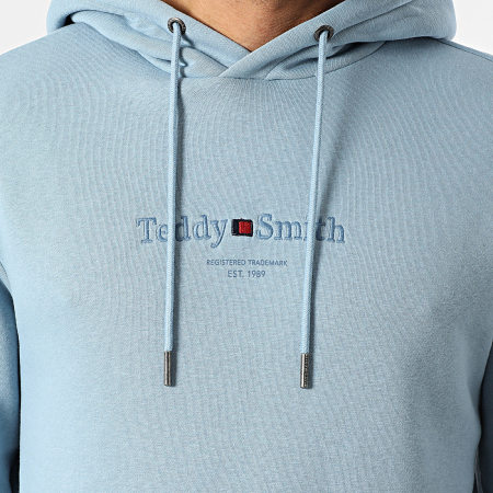 Teddy Smith - Sweat Capuche Jim 10816997D Bleu Clair