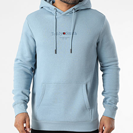 Teddy Smith - Sweat Capuche Jim 10816997D Bleu Clair
