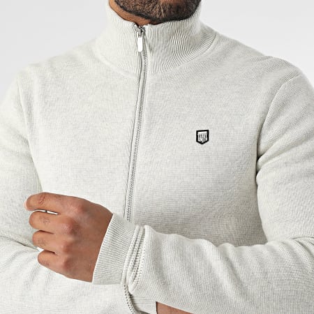 Teddy Smith - Sweat Zippé Etorre 10915528D Beige Chiné