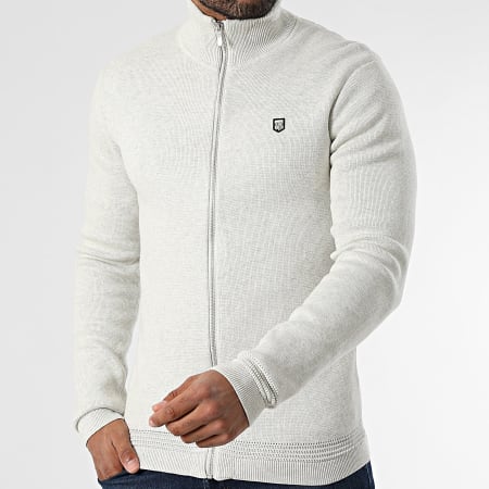 Teddy Smith - Sweat Zippé Etorre 10915528D Beige Chiné