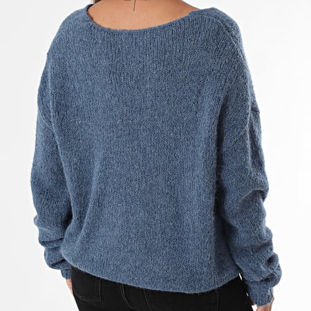 Teddy Smith - Pull Col V Femme Molly 31516590D Bleu