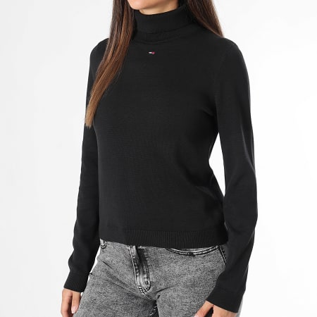 Tommy Jeans - Pull Col Roulé Femme Essential 2162 Noir