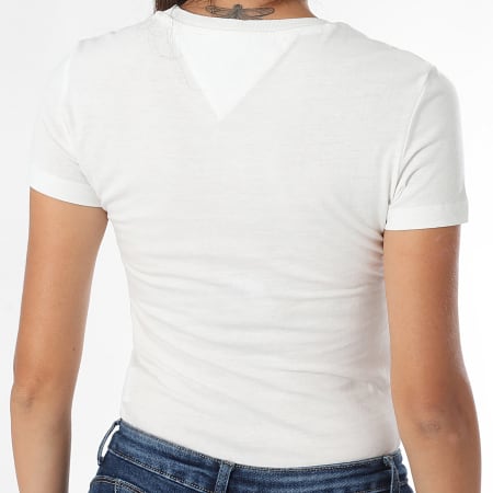 Tommy Jeans - Tee Shirt Femme Linear 1964 Blanc