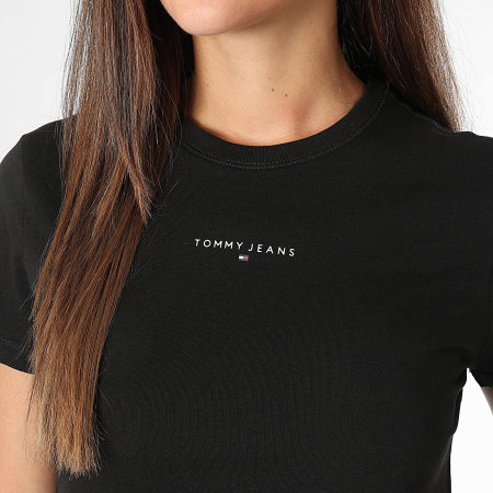 Tommy Jeans - Tee Shirt Femme Linear 1964 Noir