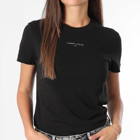 Tommy Jeans - Tee Shirt Femme Linear 1964 Noir