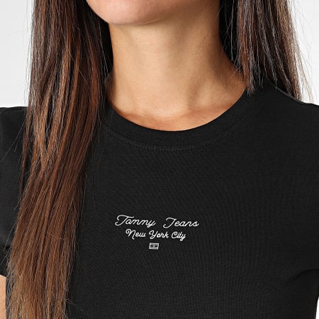 Tommy Jeans - Tee Shirt Femme Linear 1964 Noir