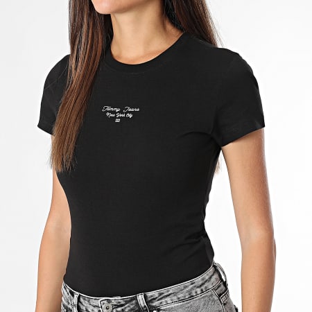 Tommy Jeans - Tee Shirt Femme Linear 1964 Noir