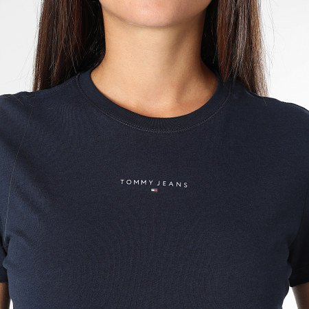 Tommy Jeans - Tee Shirt Femme Linear 1964 Bleu Marine