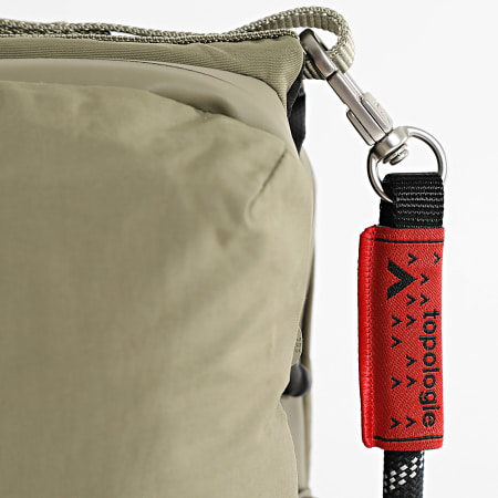 Topologie - Lot Sacoche Et Sangle Bottle Large 8mm Rope Vert Kaki Clair Noir Réfléchissant