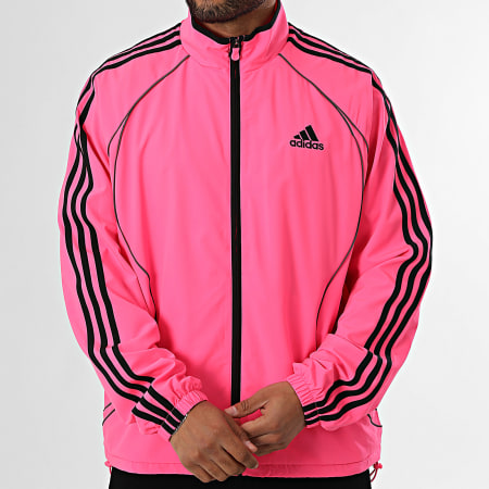 Adidas Sportswear - Veste Zippée Teamgeist JX6598 Rose Fluo Noir