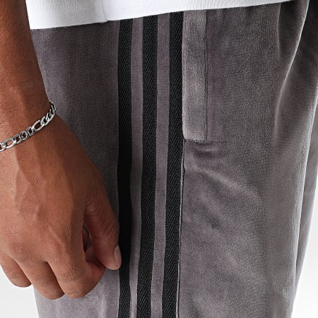 Adidas Originals - Pantalon Jogging Velours A Bandes SST Adicolor JX1557 Gris Anthracite