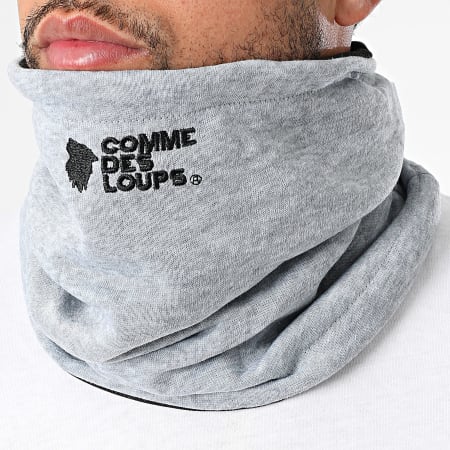 Comme Des Loups - Rever Reversible Neckwarmer Heather Grey Black