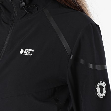 Comme Des Loups - Chaqueta con capucha y cremallera Pacific Wolf Mujer Negro