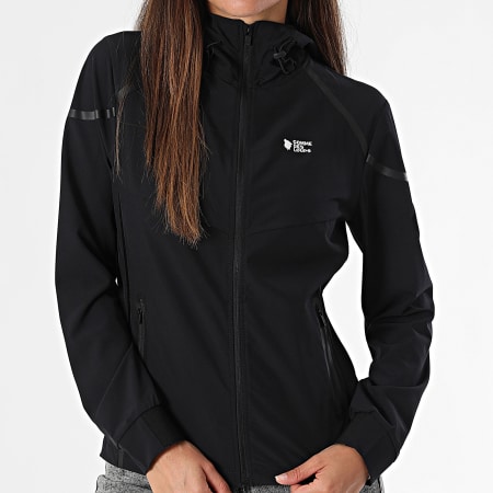 Comme Des Loups - Chaqueta con capucha y cremallera Pacific Wolf Mujer Negro