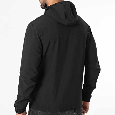 Helvetica - Veste Capuche Zippée Stroke Noir Réfléchissant