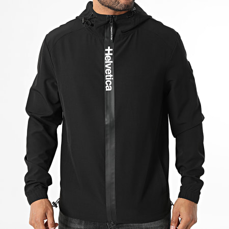 Helvetica - Veste Capuche Zippée Leeds Noir