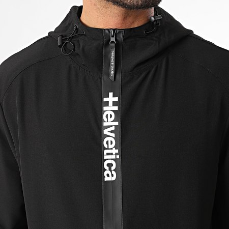 Helvetica - Veste Capuche Zippée Leeds Noir