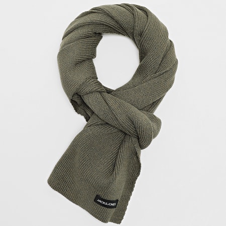 Jack And Jones Caja de regalo Set de bufanda y gorro verde caqui