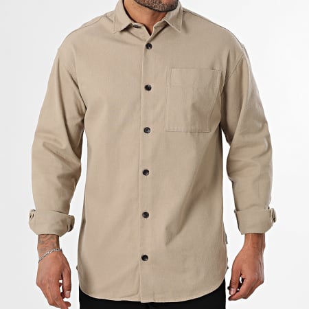 JJ Rebel - Chemise Manches Longues Oversize Edge Beige