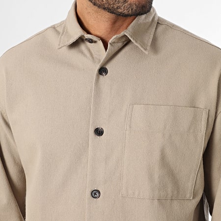 JJ Rebel - Chemise Manches Longues Oversize Edge Beige