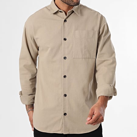 JJ Rebel - Chemise Manches Longues Oversize Edge Beige
