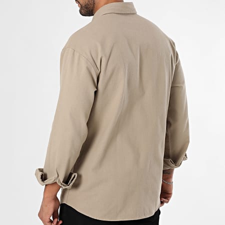 JJ Rebel - Chemise Manches Longues Oversize Edge Beige
