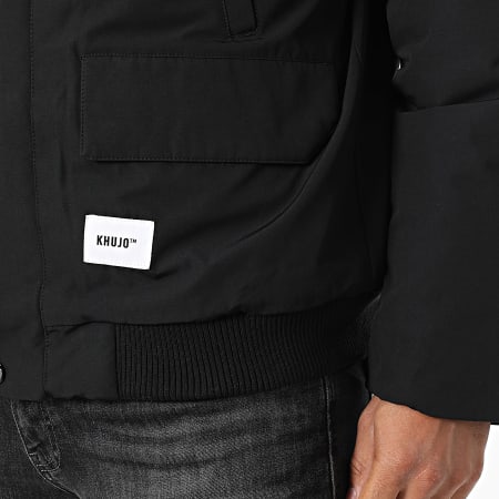 Khujo - Blouson Capuche Fourrure Jafar Noir