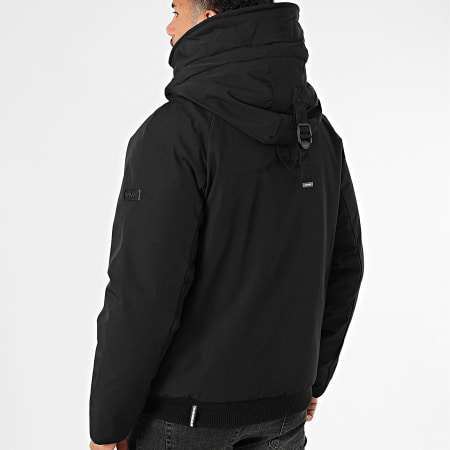 Khujo - Blouson Capuche Fourrure Jafar Noir