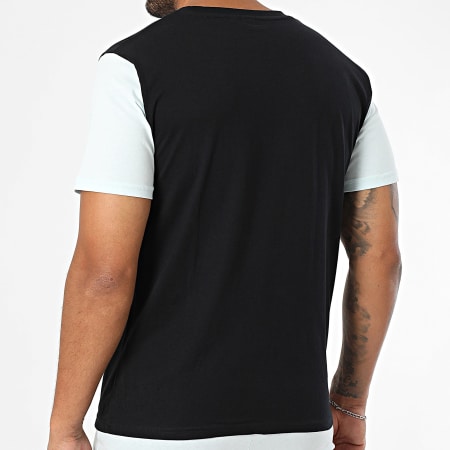 OM - M25068C Set maglietta e pantaloncini da jogging in nero e azzurro