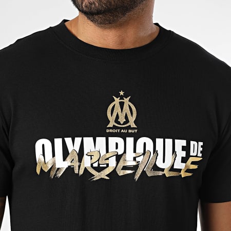 OM - Maglietta Fan M25002C Nero Bianco Oro