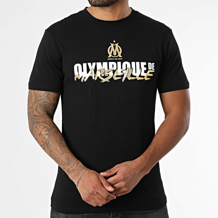 OM - Maglietta Fan M25002C Nero Bianco Oro