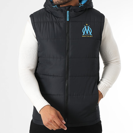 OM - M25017 Chaqueta sin mangas con capucha Negro
