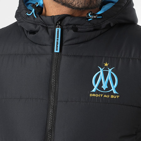 OM - M25017 Chaqueta sin mangas con capucha Negro