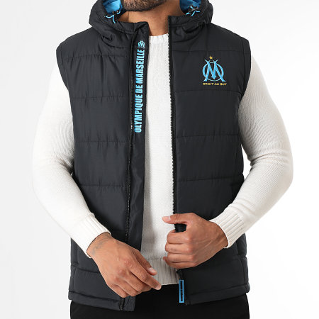 OM - M25017 Chaqueta sin mangas con capucha Negro