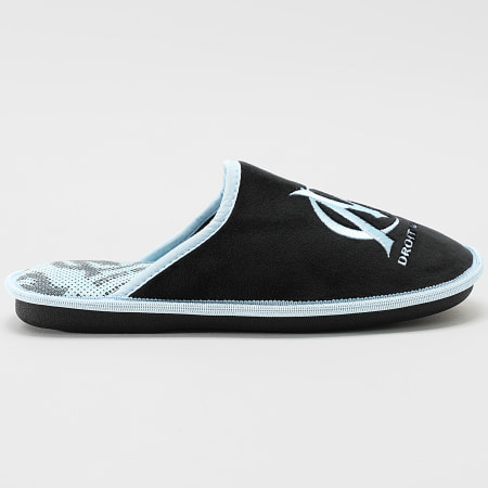 OM - Pantoufles Officielles Noir Bleu Clair