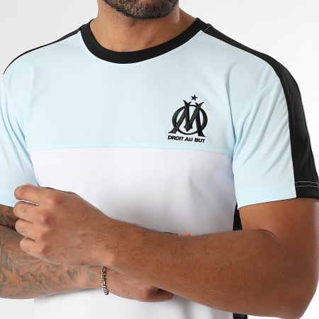 OM - Maglia Lifestyle OM M25033C Blu Chiaro Bianco Nero