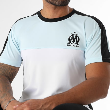 OM - Maglia Lifestyle OM M25033C Blu Chiaro Bianco Nero