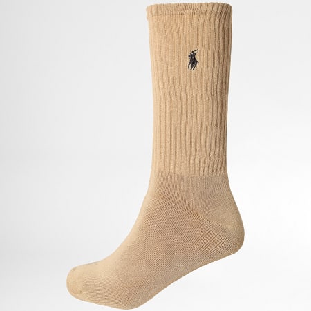 Polo Ralph Lauren - Lot De 3 Paires De Chaussettes Original Player Marron Beige Clair Beige Foncé