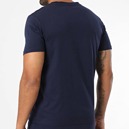 PSG - Ensemble Tee Shirt Et Short Jogging Paris Saint Germain P25205C Bleu Marine Blanc Rouge