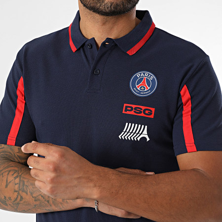 PSG - Polo manica corta Paris Saint Germain Logo P25119C blu navy
