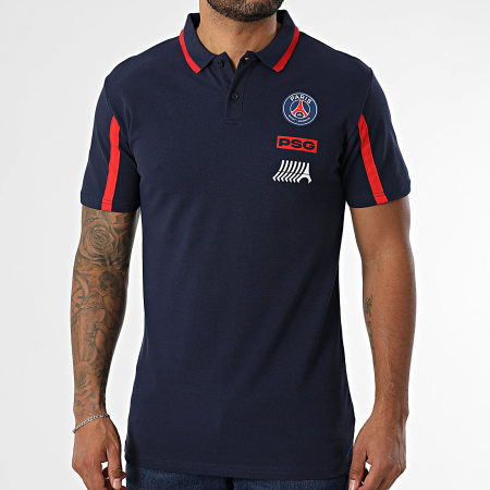 PSG - Polo manica corta Paris Saint Germain Logo P25119C blu navy
