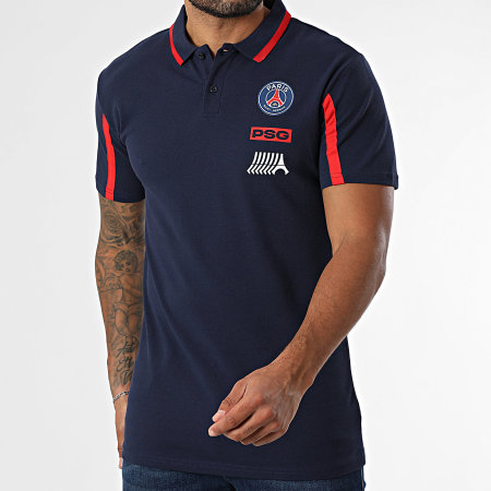 PSG - Polo manica corta Paris Saint Germain Logo P25119C blu navy
